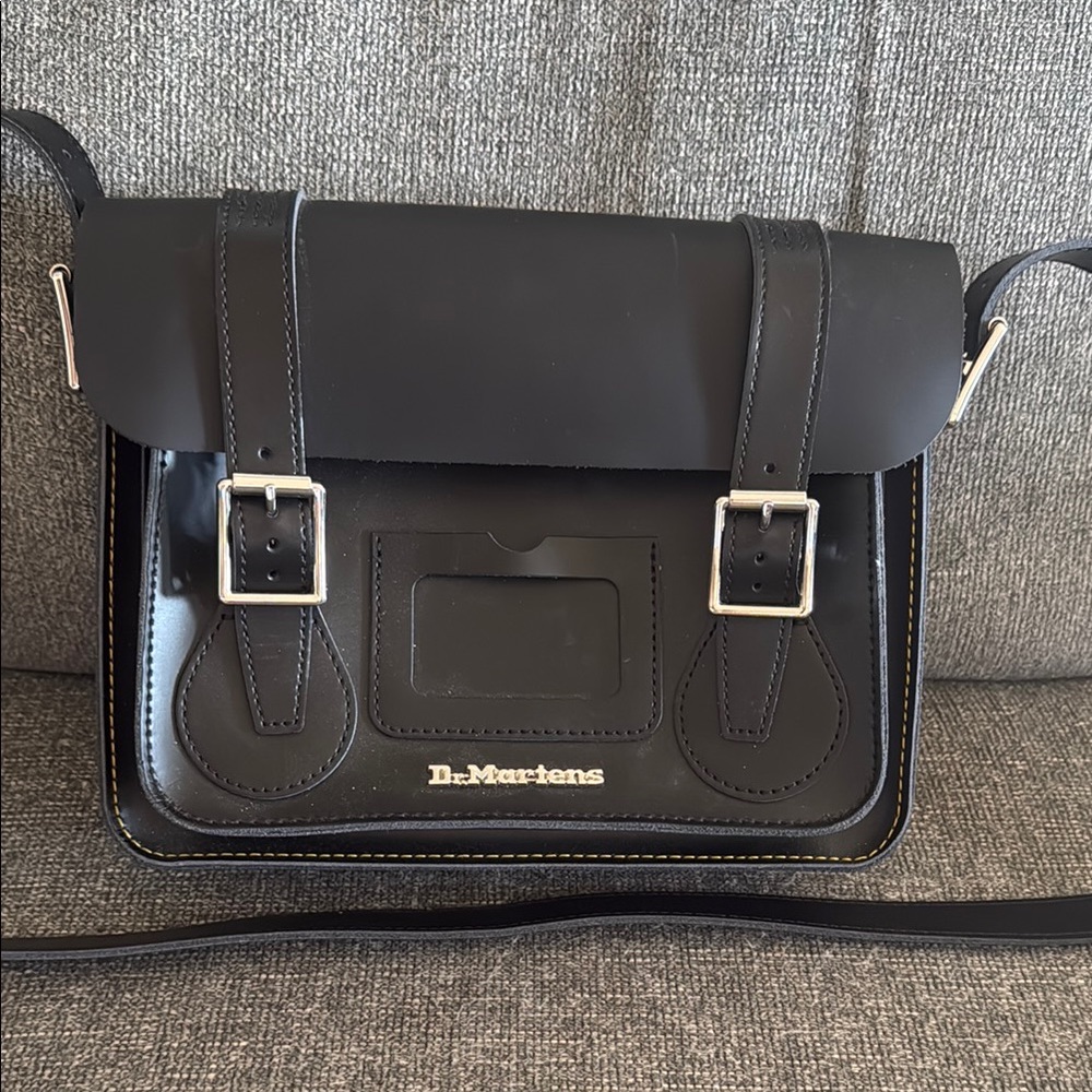 Dr. Martens Black Leather Satchel